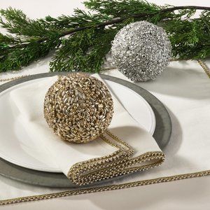 Decorative acrylic beads Choose Gold or Silver plastic ball table orbs, set of 6